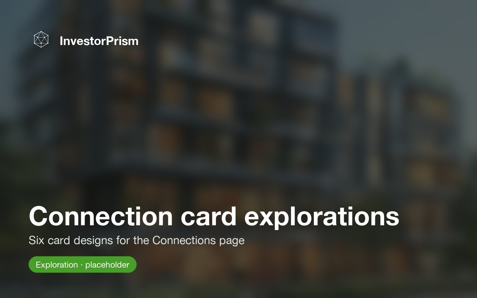 Connection card explorations
